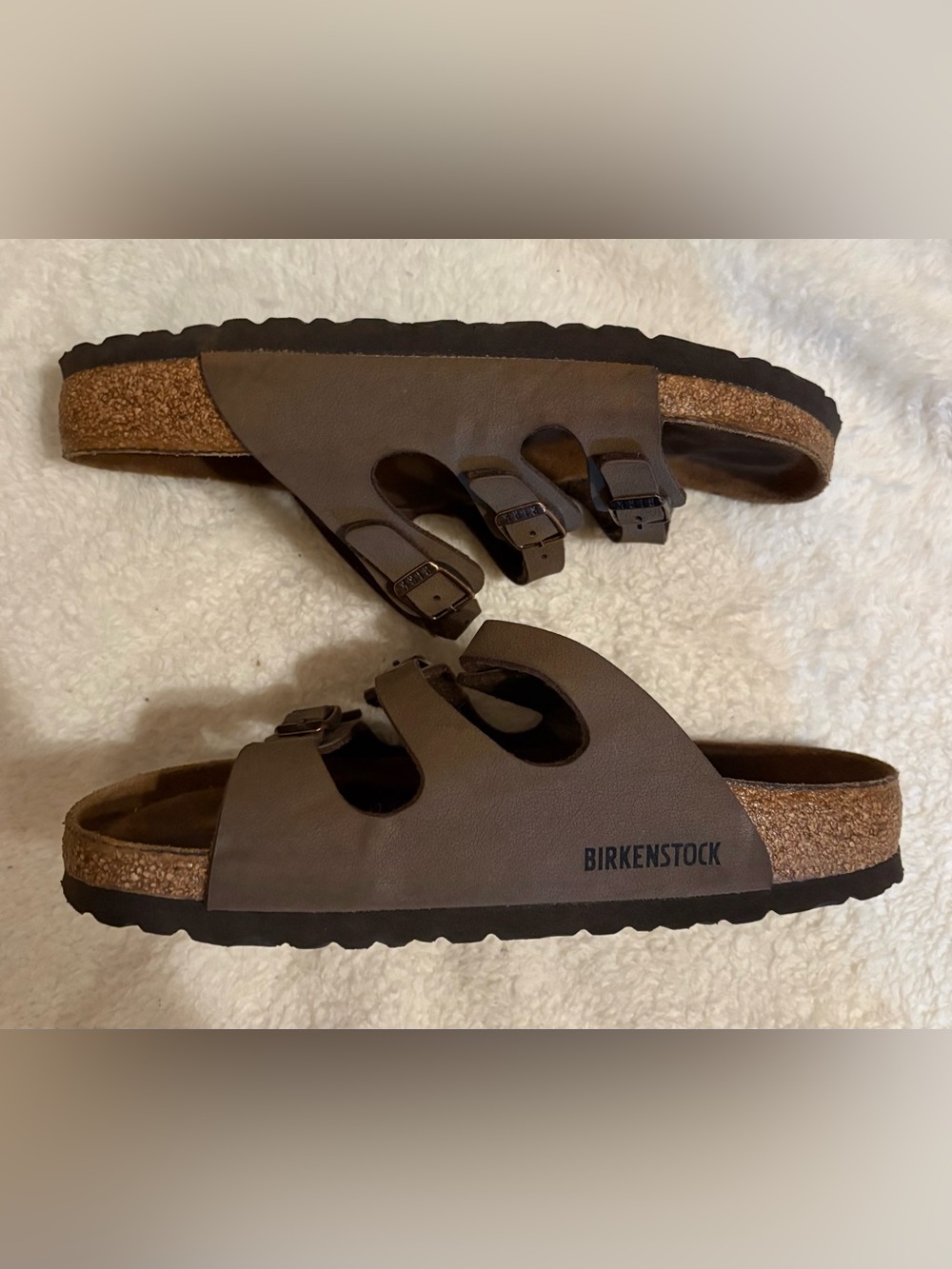 Women’s Birkenstock Florida Mauve Brown 3 Strap Sandals EU 37 US 7 EUC - Picture 3 of 8